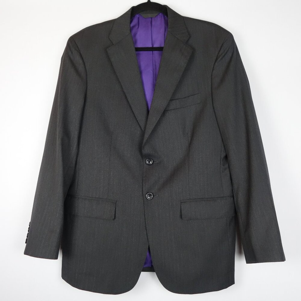 Ermenegildo Zegna Australian Wool Suit Set Made In Italy w/ Shoulder Pads, Sz M